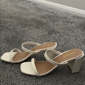 Women's White Heeled Sandals